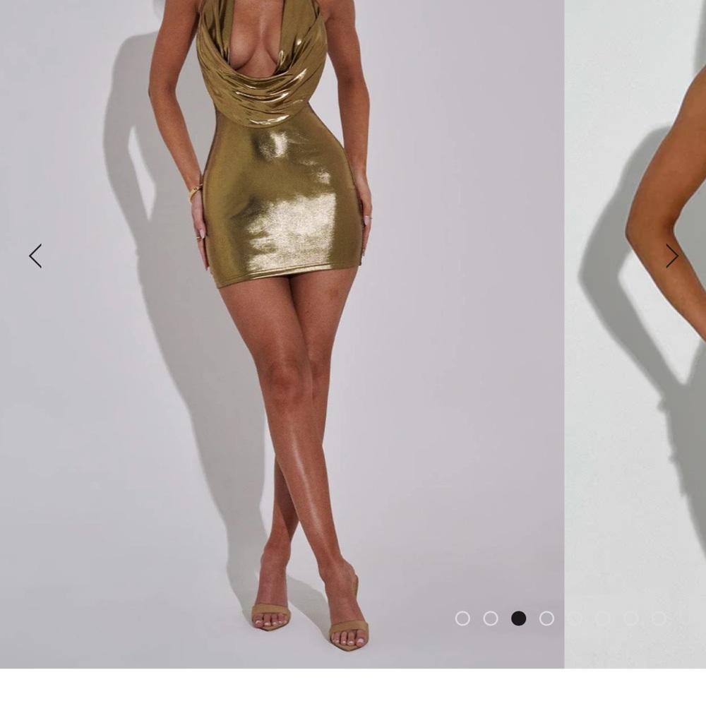 XS- Baby boo gold dress. Worn once, comes in original bag.